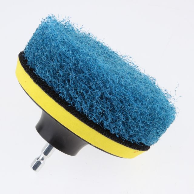 marque generique Trousse de fixation de nettoyeur de cuve de nettoyage pour épurateur électrique Drill Brush avec 3 tampons, bleu