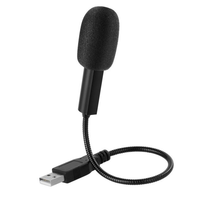 Wewoo SF-558 Microphone d'enregistrement stéréo à condensateurstudio professionnelUSBlongueur de câble 15cm noir
