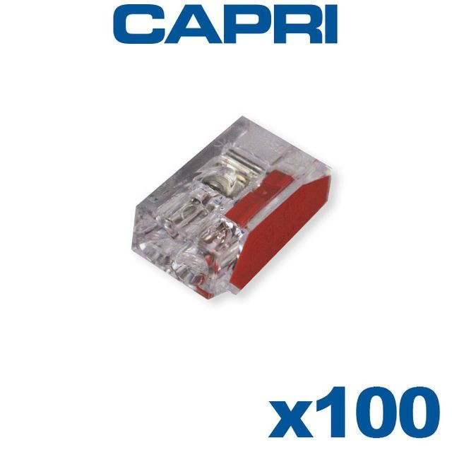 Capri - Capri - Bornes automatiques 2 entrées Rouge Boite de 100 pièces - Capri