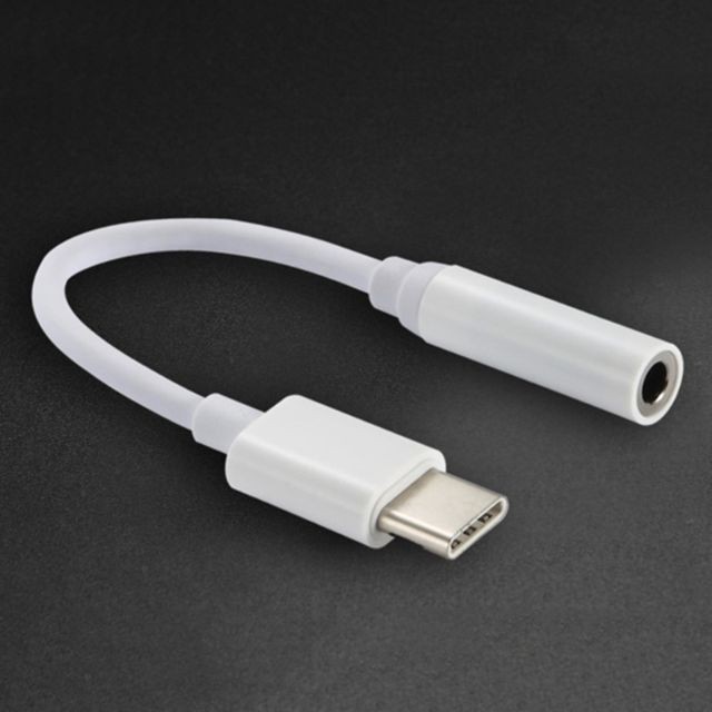 Chargeur Universel Wewoo Cable Adaptateur convertisseur audio femelle / vers USB mâle / de type 12.5cm (Type-C) (Blanc)