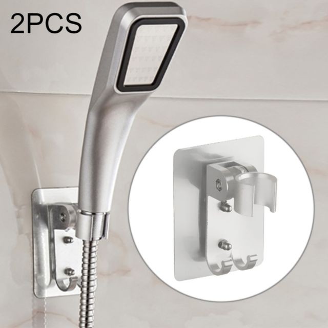 Wewoo - Pommeau de douche Support de pomme de en aluminium de l'espace 2 PCS de de bain réglable sans cadre - Pommeau de douche