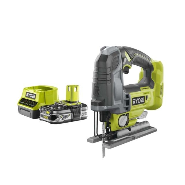 Ryobi - Pack RYOBI Scie sauteuse pendulaire 18V OnePlus Brushless - 135 mm R18JS7-0 - 1 Batterie 2.5Ah - 1 Chargeur rapide RC18120-125 - Scies sauteuses