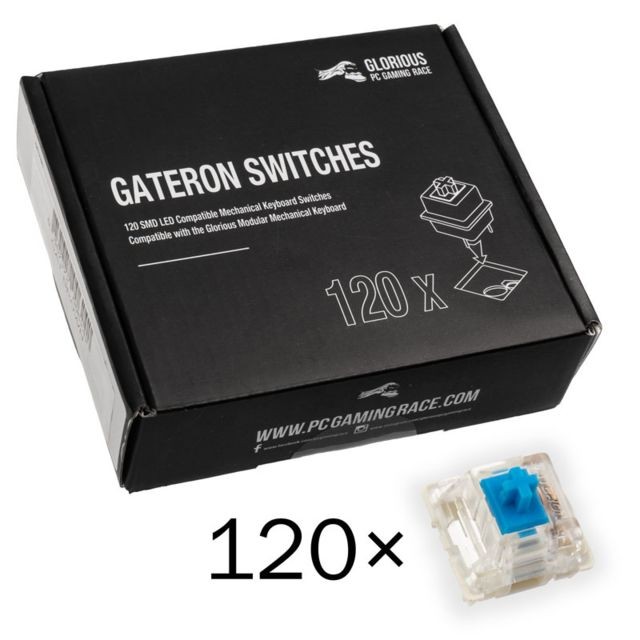 Glorious Pc Gaming Race - Pack de 120 switchs MX Gateron Blue - Accessoires Clavier Ordinateur