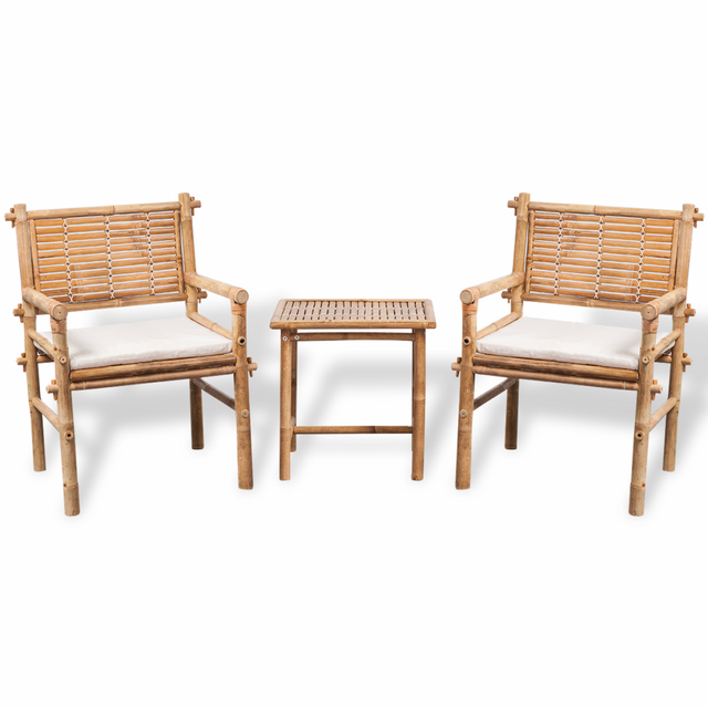 Vidaxl - vidaXL Jeu de mobilier jardin 5 pièces en bambou - Ensembles tables et chaises