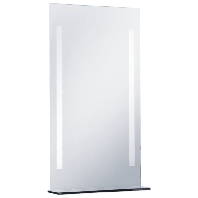 Miroirs vidaXL Miroir mural à LED pour salle de bains avec étagère 60x100 cm