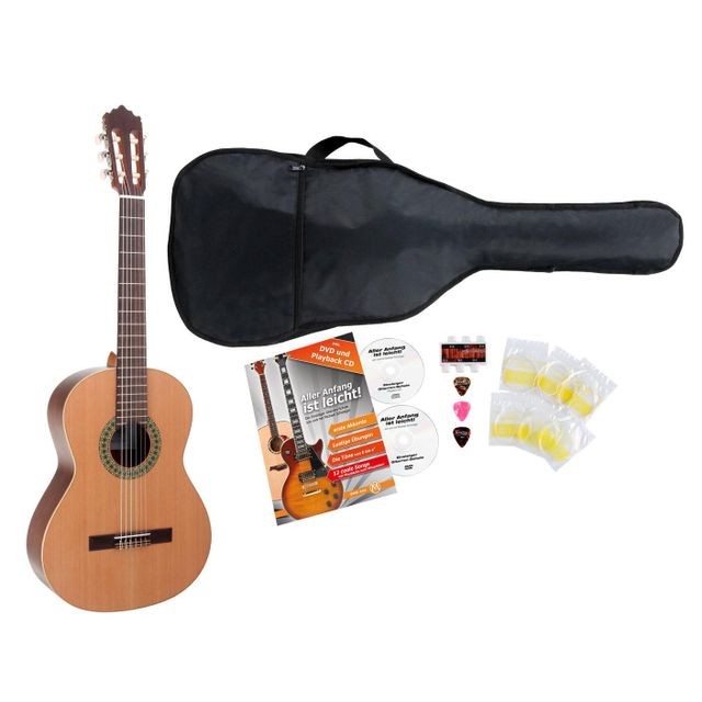 Packs guitares Antonio Calida Antonio Calida GC201S 7/8 guitare de concert set de débutant, y compris un set d'accessoires