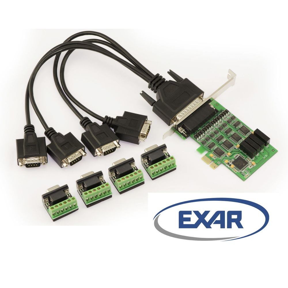 Kalea-Informatique Carte Contrôleur 4 Ports RS422 RS485 Sur Port PCI-E CHIPSET EXAR XR17V354