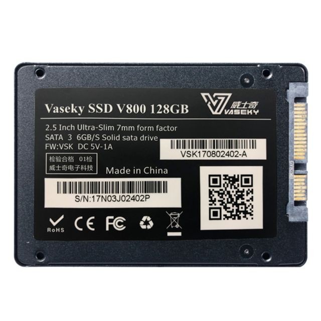 Disque Dur interne Vaseky V800 Disque dur SSD SSD ultra-fin de 7 mm avec disque dur de 2,5 pouces SATA3 6 Go / s ultra-fin de 7 mm pour ordinateur de bureau, ordinateur portable