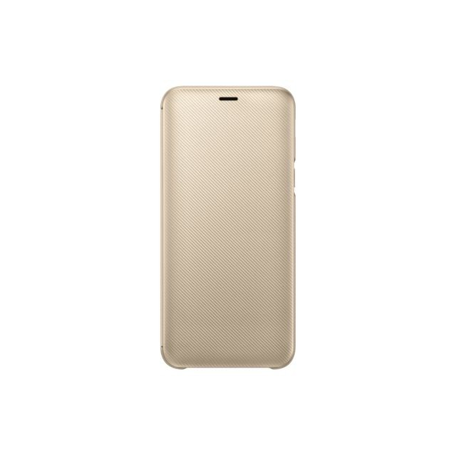 Coque, étui smartphone Samsung Flip Wallet Galaxy J6 - Or