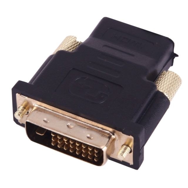 Wewoo - Adaptateur noir HDMI 19Pin femelle à DVI 24 + 1 broche mâle plaqué or Wewoo  - Adaptateur VGA DVI Câble Ecran - DVI et VGA