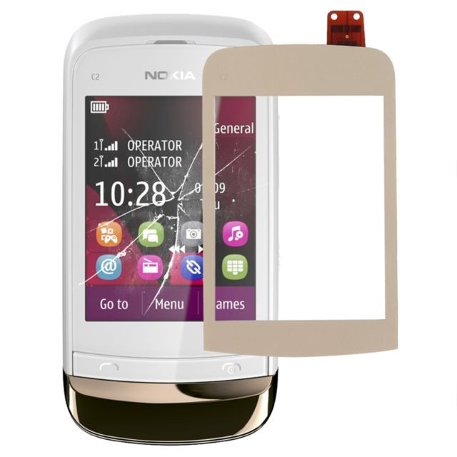 Autres accessoires smartphone Wewoo Ecran tactile Écran pour Nokia C2 (or)