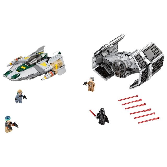 Briques Lego STAR WARS - Le TIE Advanced de Dark Vador contre l'A-Wing Starfighter - 75150