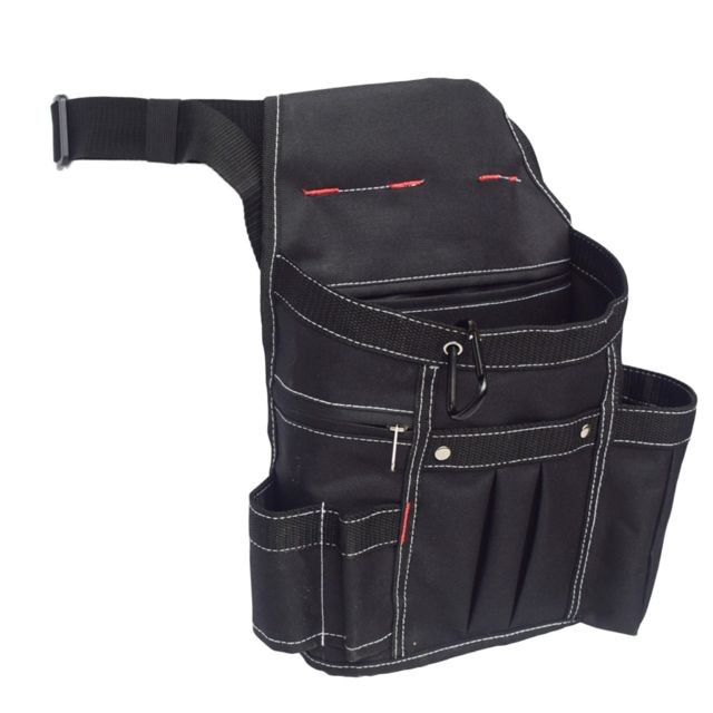 marque generique - Sac de ceinture à poches multi-poches pour électricien Carpenter Contractor Black - Etablis & Rangements