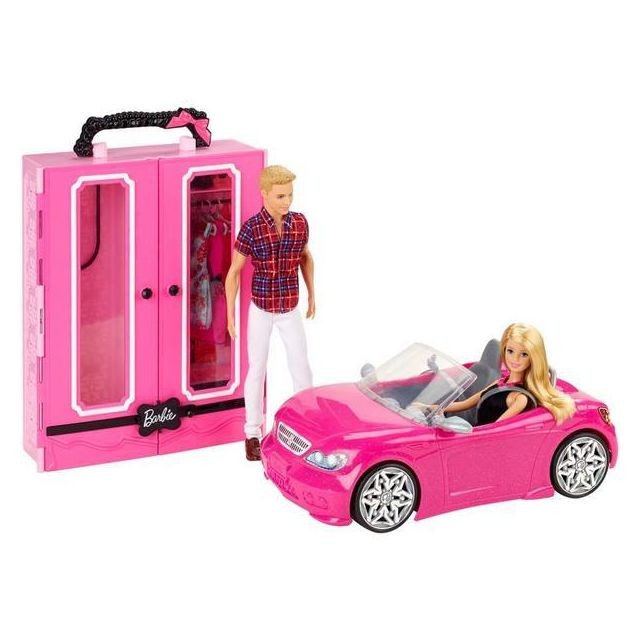 Mattel Barbie - Cabriolet avec dressing et poupées Barbie et Ken