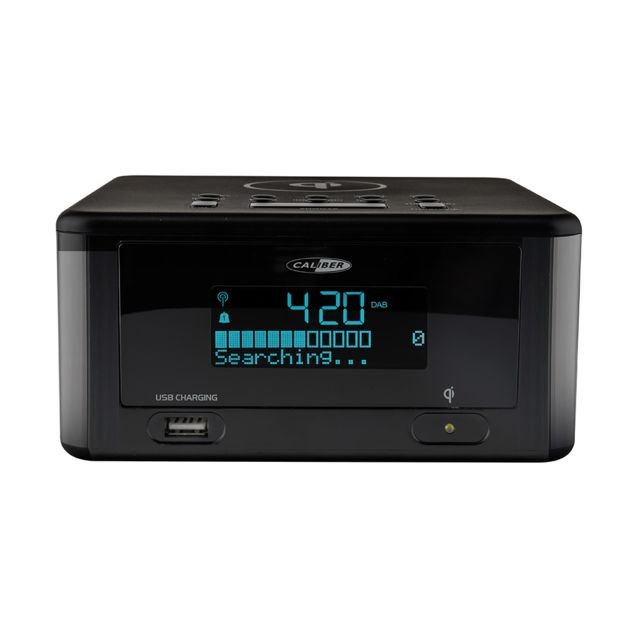 Caliber - Radio-réveil avec tuner DAB+/FM, Bloc de recharge sans fil Qi et Bluetooth - Caliber HCG010QIDAB-BT - Pack Enceintes Home Cinéma