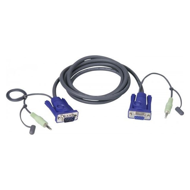 Aten - Aten 2L-2402A cordon combine vga+audio Aten  - Câble et Connectique Aten