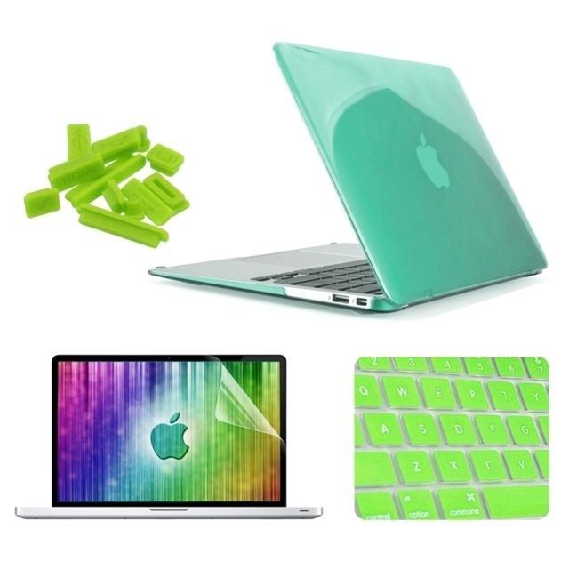 Wewoo - Housse Étui vert pour MacBook Air 13,3 pouces 4 en 1 Crystal Hard Shell de protection en plastique avec protecteur d'écran et clavier de bouchons anti-poussière Wewoo  - Sacoche, Housse et Sac à dos pour ordinateur portable