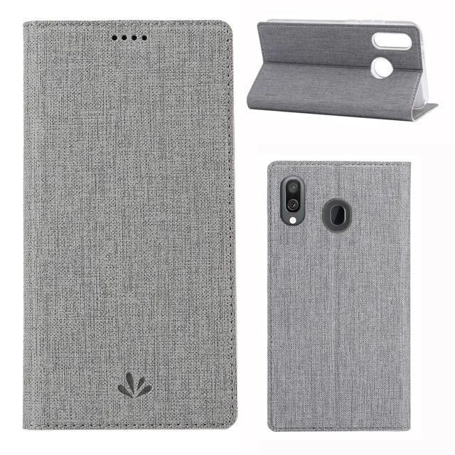 marque generique - Etui en PU avec porte-cartes et support gris pour votre Samsung Galaxy A40 marque generique  - Accessoire Smartphone marque generique