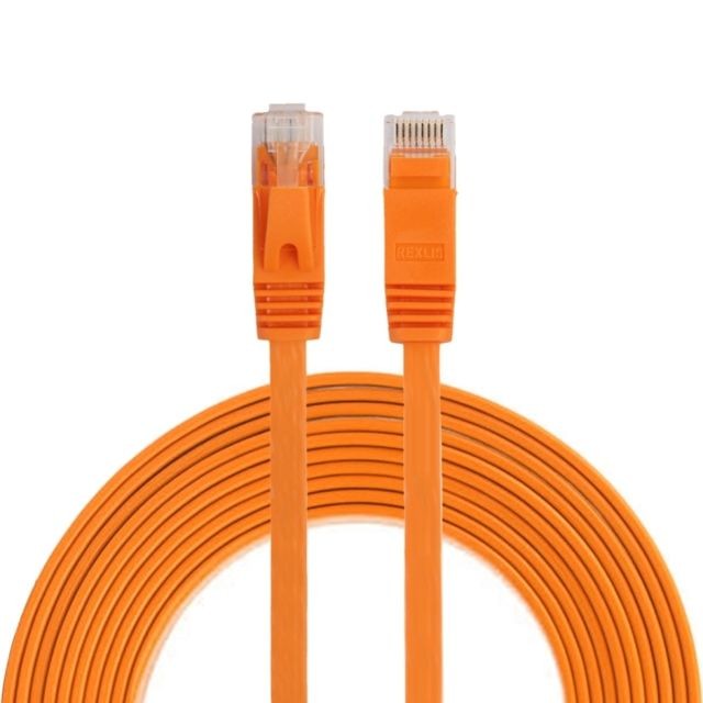 Wewoo - Câble réseau LAN plat Ethernet Orange ultra-plat 3m CAT6, cordon RJ45 Wewoo  - Câble et Connectique