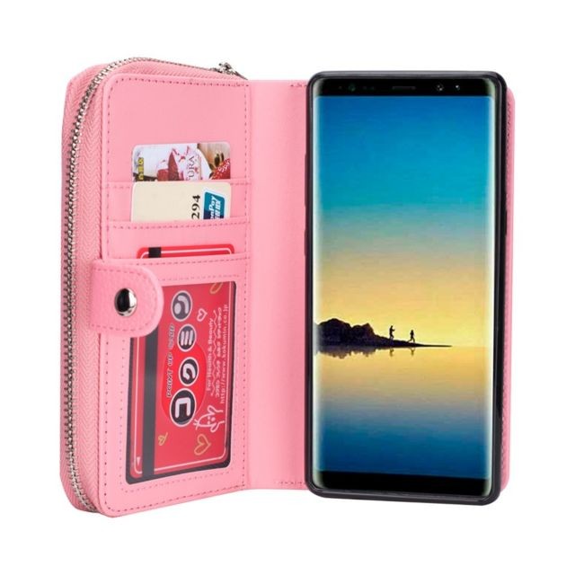 Autres accessoires smartphone Generic Litchis grains série Téléphone pratique Case téléphone portable Pour Samsung Note8 Rose