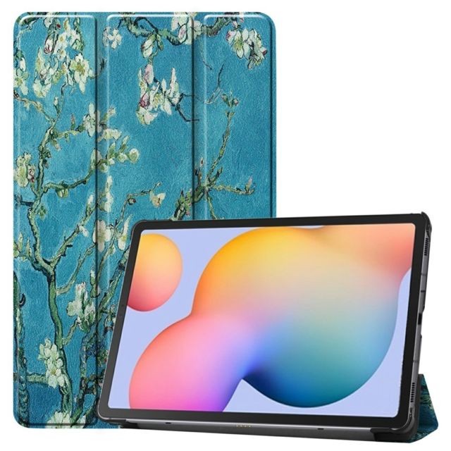 Generic - Etui en PU + TPU impression de motifs avec support tri-pliure fleur de pêche pour votre Samsung Galaxy Tab S6 Lite Generic  - Marchand Magunivers
