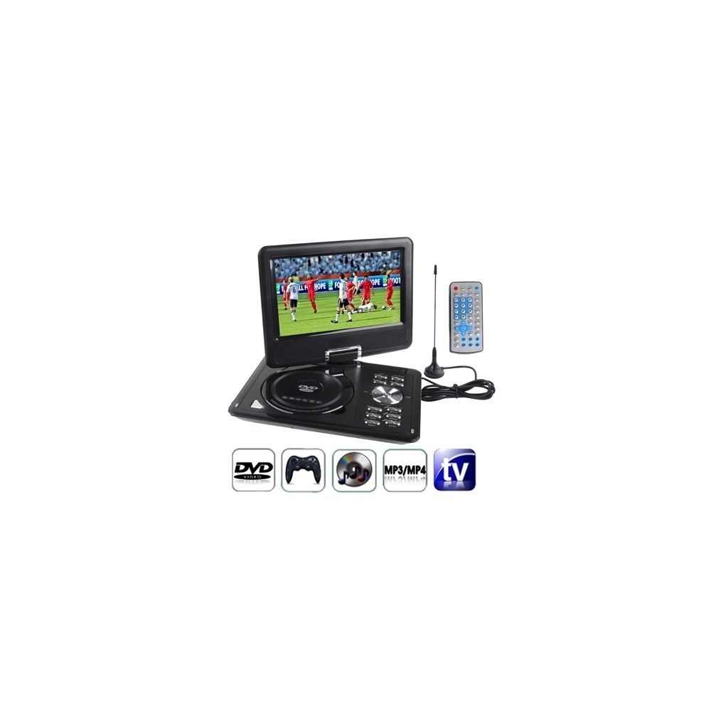 Enregistreur DVD Wewoo 9,5 pouces TFT LCD écran numérique multimédia DVD portable avec lecteur de carte et port USB, TV de PAL / NTSC / SECAM fonction de jeu, rotation de 180 degrés, SD / MS / MMC