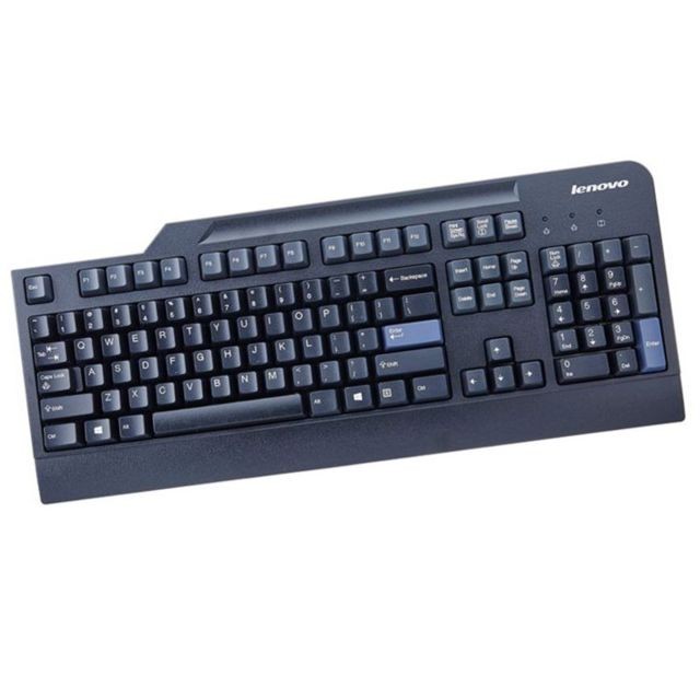 Lenovo - Clavier QWERTY Noir USB Lenovo KB1021 00XH537 PC Keyboard 104 Touches - Occasions Clavier, Souris, Casque, Siège Gamer