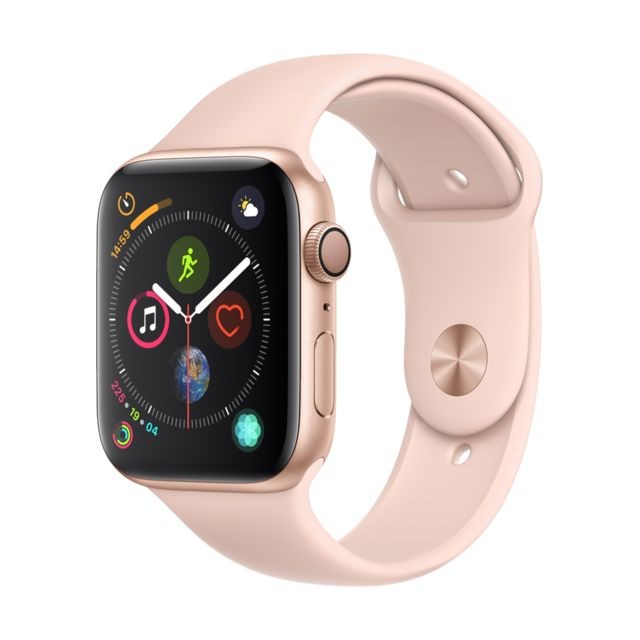 Apple - Watch Series 4 - 44 - Cellular - Alu Or / Bracelet Sport Rose des sables - Apple Watch Gps + cellular