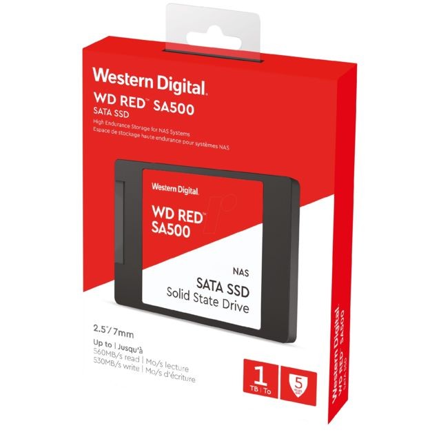 Western Digital WD RED SA500 - 1 To - 2,5"" SATA III pour NAS - 6 Go/s