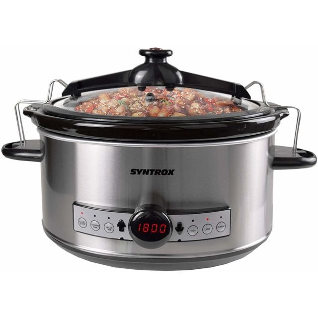 Syntrox Germany - Mijoteuse 6,5 litres avec minuterie Syntrox Germany  - Wok, tajine Pack reprise