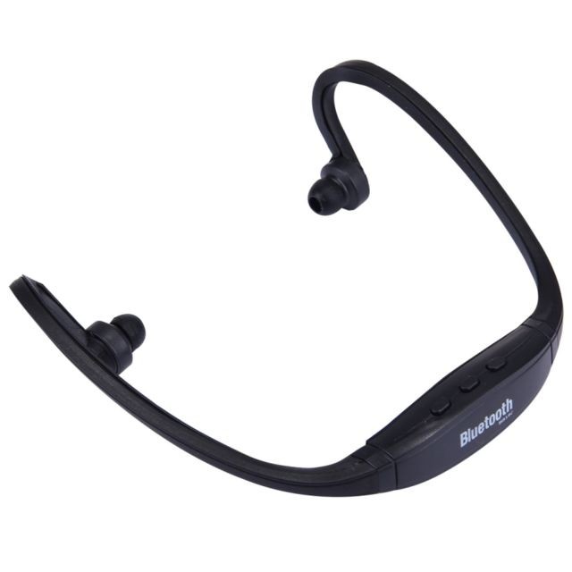 Wewoo Casque Bluetooth Sport noir pour les smartphone & iPad ou autres périphériques audio imperméable à  l'eau stéréo sans fil écouteurs intra-auriculaires avec Micro SD carte Slot & Mains libres,