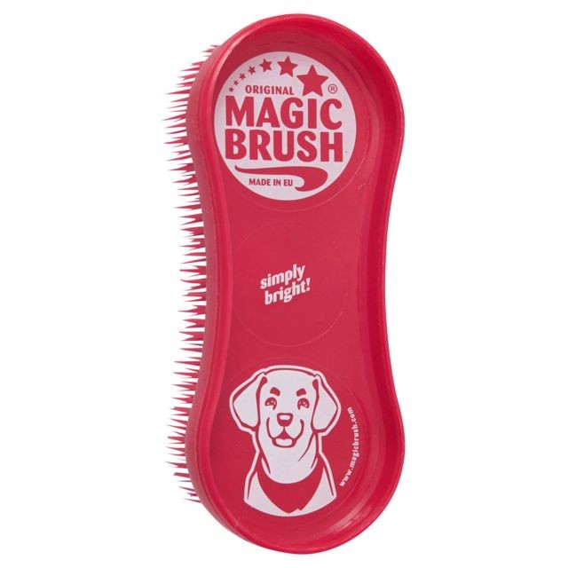 marque generique - Brosse pour Pelage Court et Moyen pour Chiens - Magic Brush - Framboise marque generique  - Hygiène et soin pour chien