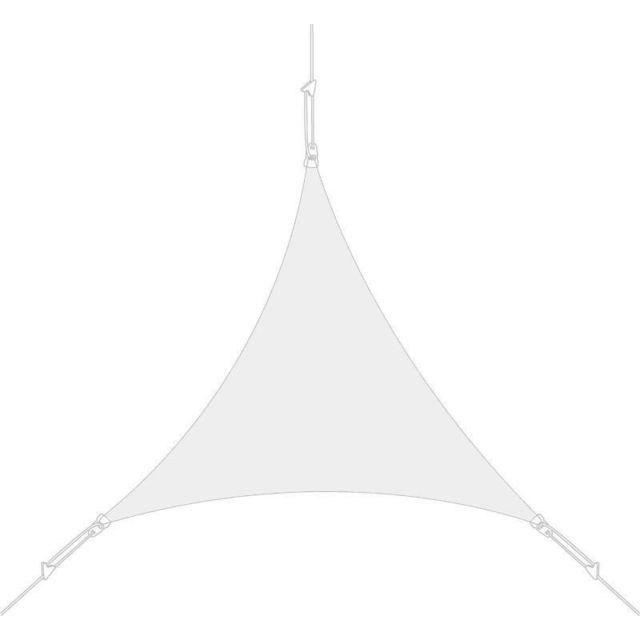 Easy Sail - Voile d'ombrage triangle 5x5x5m blanc. Easy Sail - Mobilier de jardin