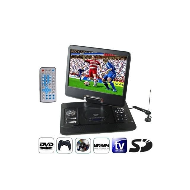 Wewoo - 14,5 pouces TFT LCD écran noir numérique multimédia DVD portable avec lecteur de carte et port USB, TV de PAL / NTSC / SECAM fonction de jeu, rotation de 270 degrés, SD / MS / MMC de - Lecteur DVD - Enregistreurs DVD- Blu-ray