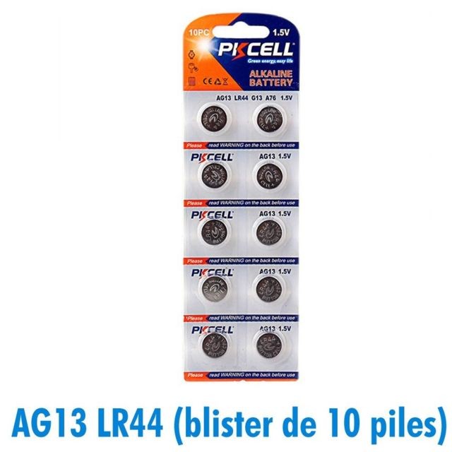 Piles standard Eclairage Design Lot de 10 piles bouton AG13 LR44