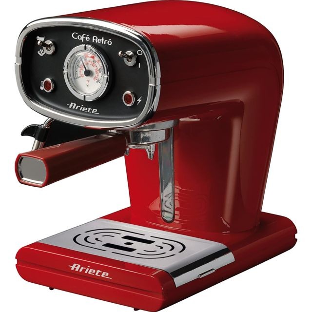 Ariete - machine à expresso de 0,9L rétro de 15 bars 900W rouge Ariete  - Cafetière rouge Expresso - Cafetière