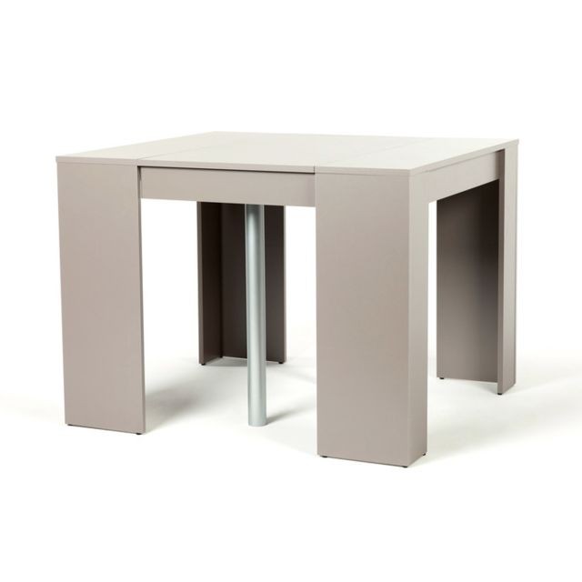 Symbiosis Table console extensible en bois de 49 à 198cm PRACTICA - Taupe
