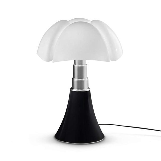 Lampes à poser Martinelli Luce PIPISTRELLO MEDIUM-Lampe Dimmer LED pied télescopique H50-62cm Noir Martinelli Luce - designé par Gae Aulenti
