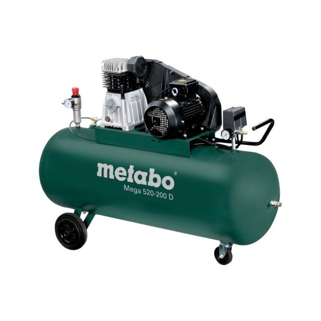 Metabo - Metabo - Compresseur 200L 3 kW 10 bar - Mega 520-200 D Metabo  - Marchand Zoomici