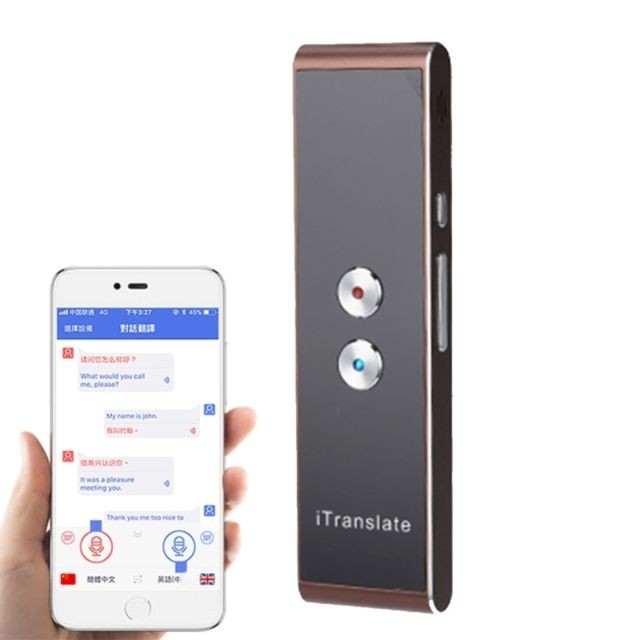 Wewoo - T8 Handheld Pocket Smart Translator Traducteur de la parole en temps réel avec double micro, soutien 33 langues or - Home studio