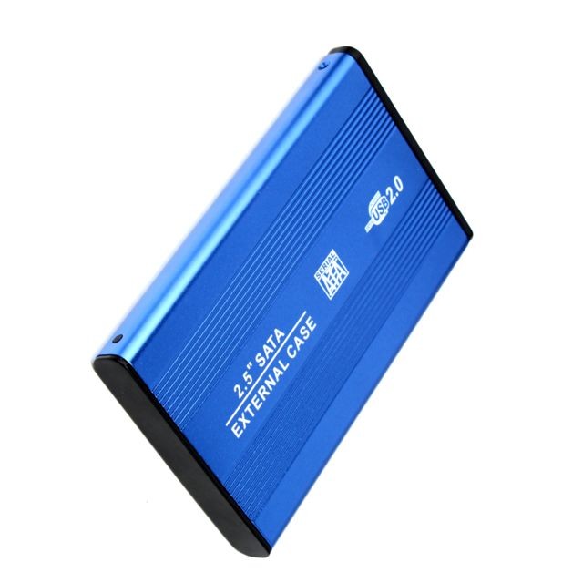 Boitier PC USB2.0 SATA Externe 2.5 ""SSD HDD Boîtier De Disque Dur Portable Disk Case Bleu