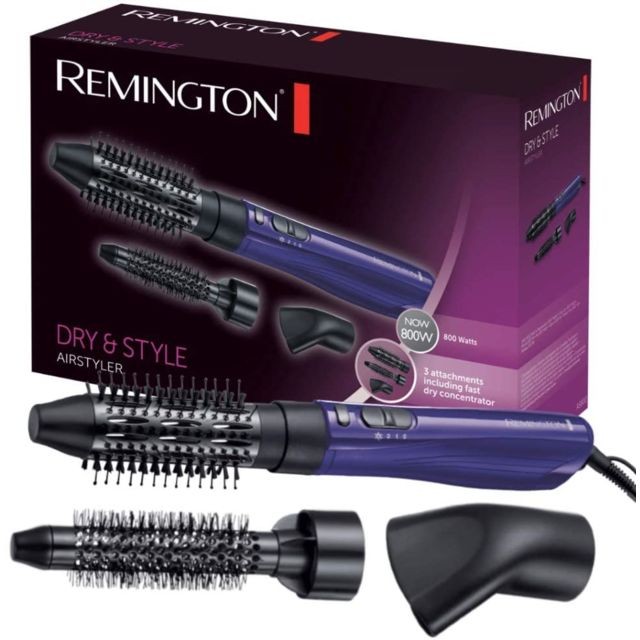 Remington - Brosse Soufflante Chauffante revêtement céramique violet noir - Remington