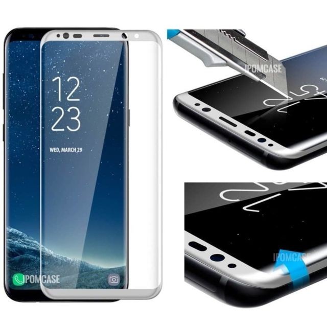 Ipomcase - Protection écran 3D Blanc Samsung Galaxy S8 Ipomcase  - Accessoire Tablette