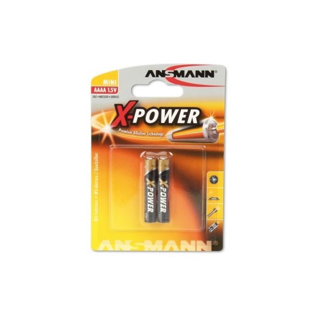 Ansmann - ANSMANN Piles alcalines 1510-0005 LR61 AAAA - blister de 2 Ansmann  - Piles standard