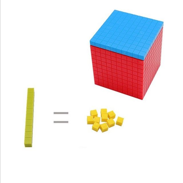 Jeux éducatifs Montessori matériel mathématique Cube Maths Link