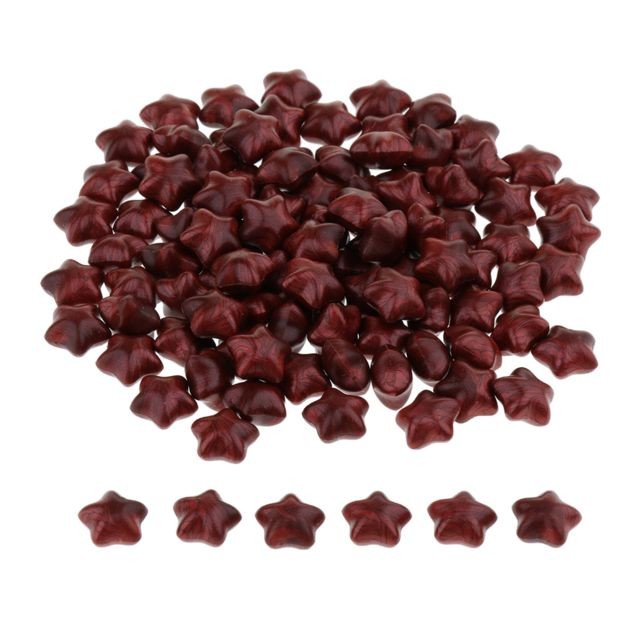 marque generique - 100 pièces de perles de cire de cachetage de forme d'étoile pour l'enveloppe de cachet diy le vin rouge marque generique  - Bureaux