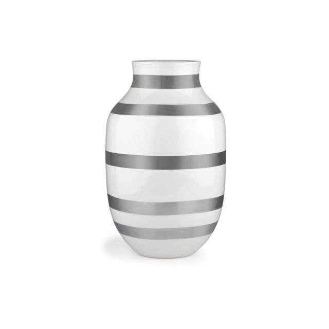 Kahler Design - Vase en céramique Omaggio  - H 30,5 cm - Argent Kahler Design - Vases Gris
