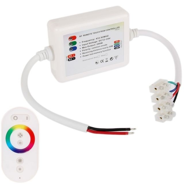 Wewoo - Pour RGB LED Strip Light blanc Dôme Style Rainbow Touch Panel Télécommande sans fil Gradateur - Ampoules LED