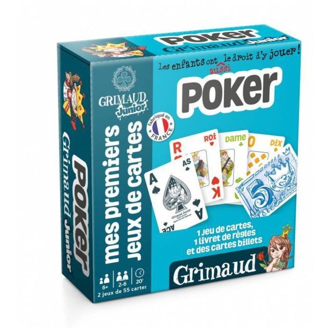 France Cartes - Poker Junior Grimaud - Jeu de 110 cartes - France Cartes