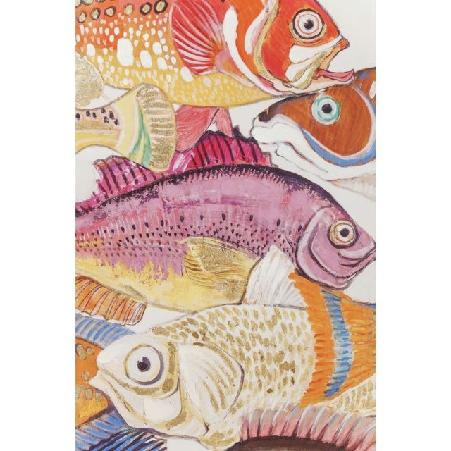 Tableaux, peintures Tableau Touched Fish Meeting One 70x100cmKare Design